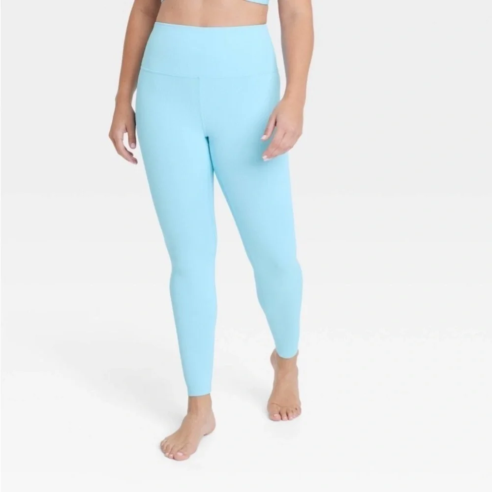 Women's Ultra High-Rise Rib Leggings - All in Motion™ blue new - Picture 4 of 6